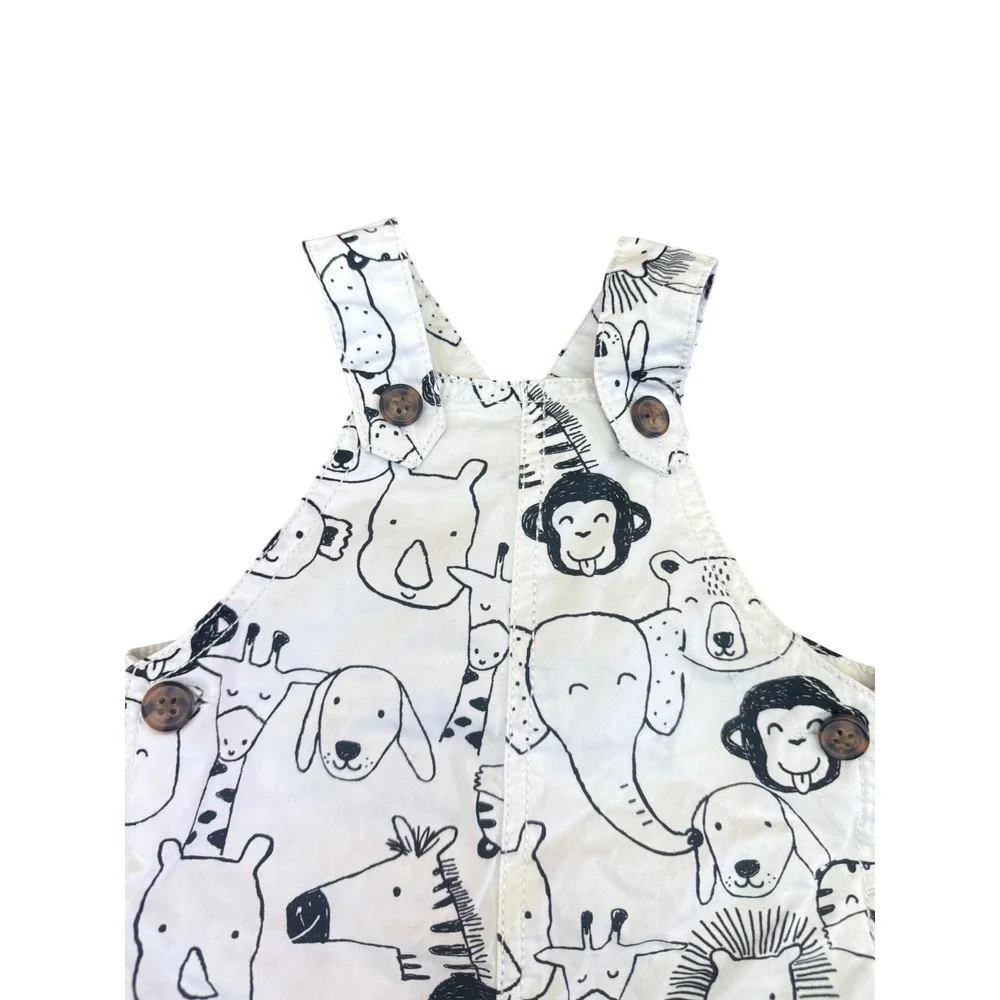 Carters Baby Boy Animal Print Cotton Shortall Overall 9 Months Zoo Whimsical